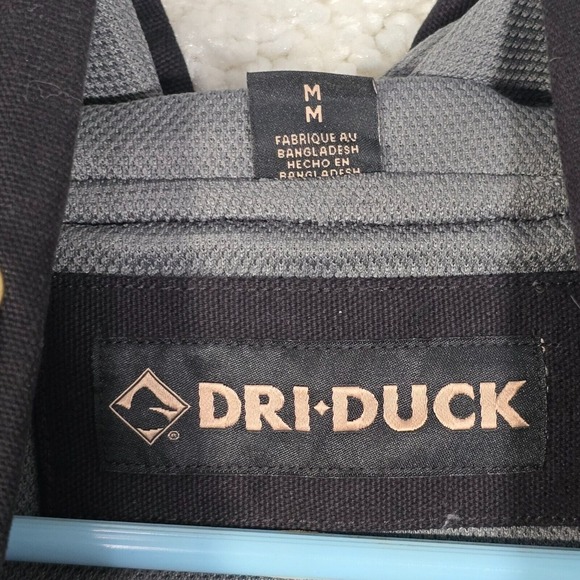 Dri Duck Jacket Mens M Black Canvas Full‎ Zip Workwear Outdoors Boulder Cloth - Picture 6 of 15